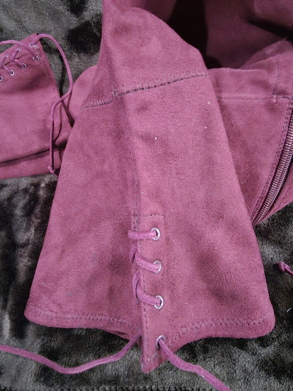 Vince Camuto Over-the-Knee Suede Boots in Burgundy
